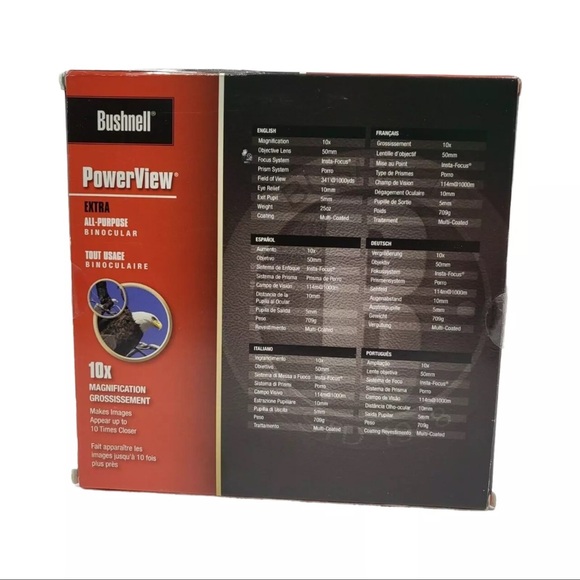 NEW Bushnell Powerview Camo Binoculars 10 X 50mm (SPG057044) - Picture 2 of 4